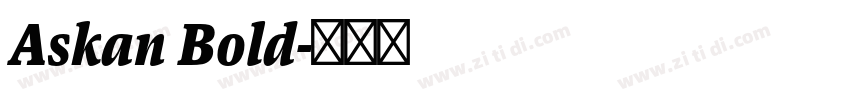 Askan Bold字体转换
